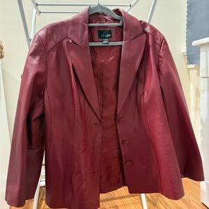 East 5th Elegant Women's Burgundy Leather Jacket